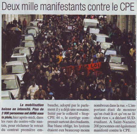 17 FEV NANT # Deux mille manifestants contre le CPE